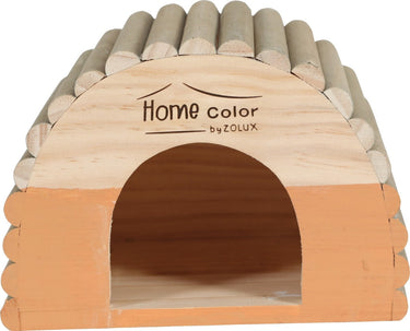 HOME COLOR WOODEN HOUSE WITH ROUND TIMBERS - MEDIUM/ORANGE